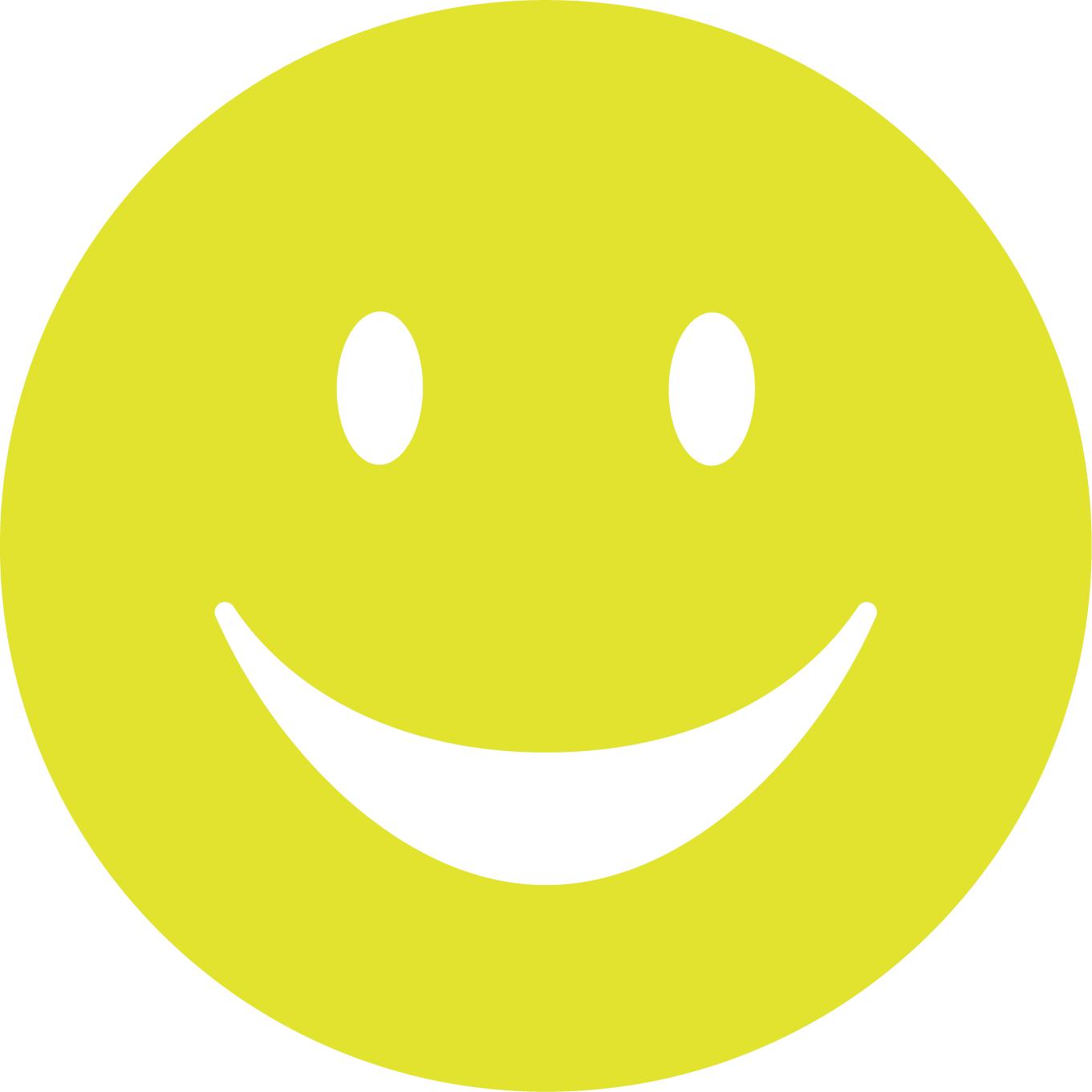 Large yellow smiley face